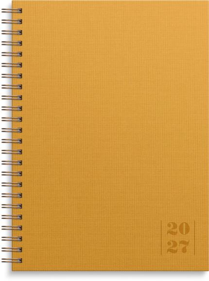  Kalender 2027 Business A5 Textile senapsgul
