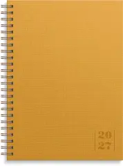  Kalender 2027 Business A5 Textile senapsgul