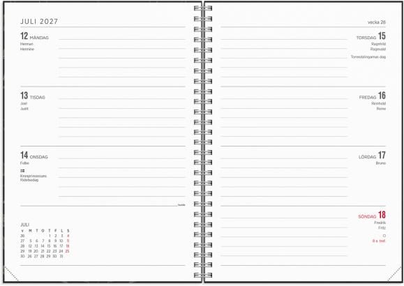  Kalender 2027 Senator A5 Textile svart