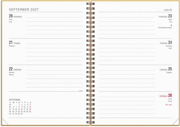  Kalender 2027 Senator A5 Textile senapsgul