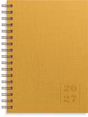  Kalender 2027 Weekly A6 Textile senapsgul