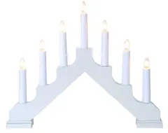  Träljusstake Ada med 7 ljus vit