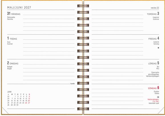  Kalender 2027 Senator A6 Textile senapsgul
