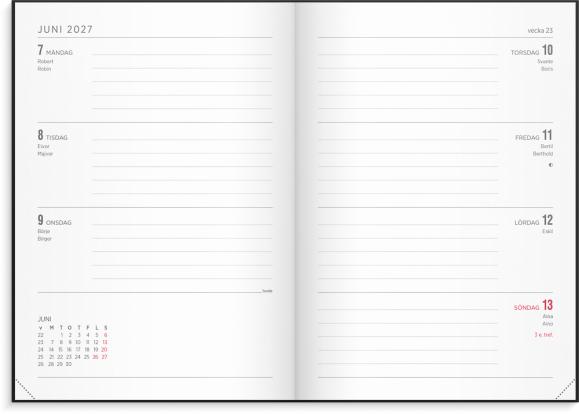  Kalender 2027 Senator A5 Vega svart