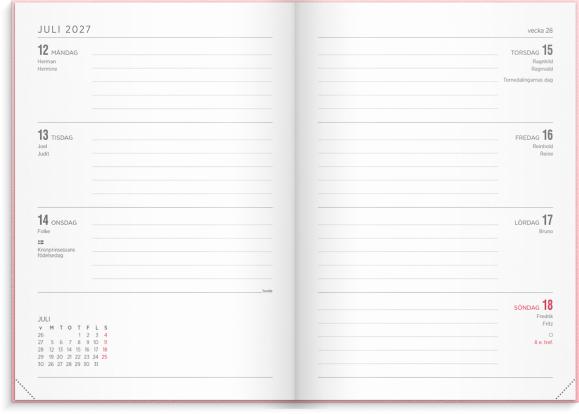  Kalender 2027 Senator A5 Vega rosa