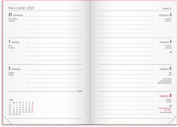  Kalender 2027 Senator A6 Vega rosa