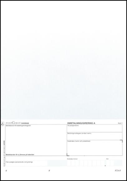  Laserark A4 plusgiro A-kort med talong blåtonat DFS802