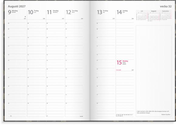  Kalender 2027 Business A5 Flora