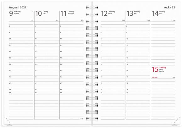  Kalender 2027 Weekly A6 4i1