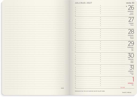  Stor Veckokalender Forma Deluxe 2027 svart
