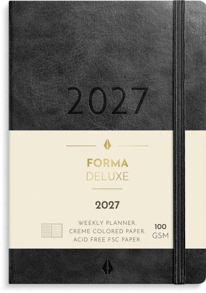  Liten Veckokalender Forma Deluxe 2027 svart