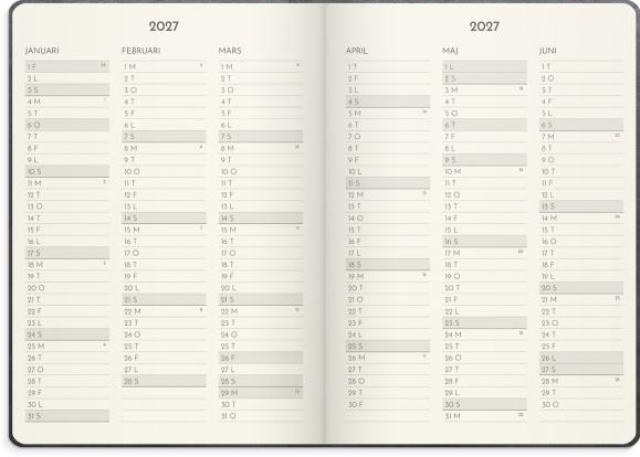  Kalender 2027 Weekly Deluxe