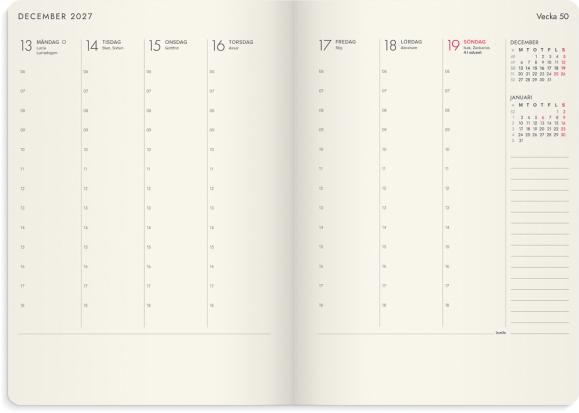  Kalender 2027 Agency A5 Forma Deluxe brun