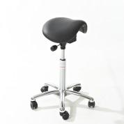 Sadelstol Global Mini Alu50 Easyseat 58-77 cm svart konstläder