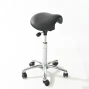  Sadelstol Global Mini Alu50 Easyseat 58-77 cm svart konstläder