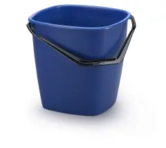  Hink kvadratisk blå plast 9,5 liter