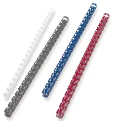  Ringryggar av plast 10mm svart