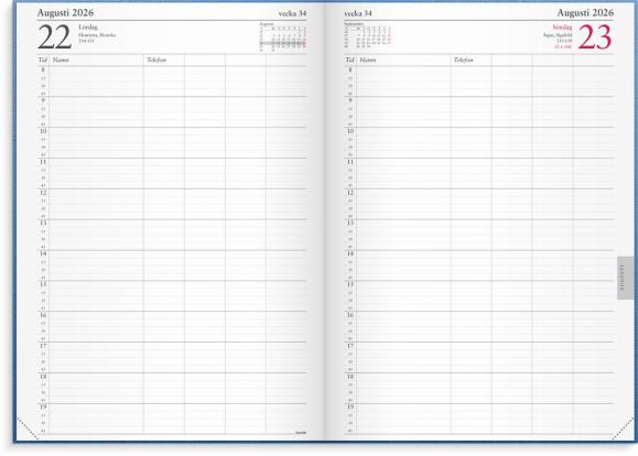  Kalender 2026 Tidjournal blå kartong