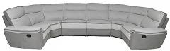  Soffa Viva Fix 227x396x227cm U-form ljusgrå