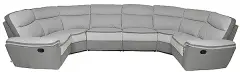  Soffa Viva Fix 227x396x227cm U-form ljusgrå