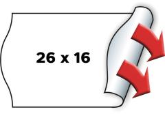  Prisetikett Meto 26x16mm vit