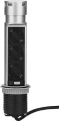  Powertorn Popup med 3 eluttag & 2 USB