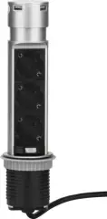  Powertorn Popup med 3 eluttag & 2 USB