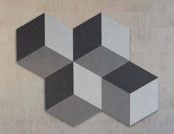  Väggabsorbent Cubism Ecosund Ash 300x515x50mm
