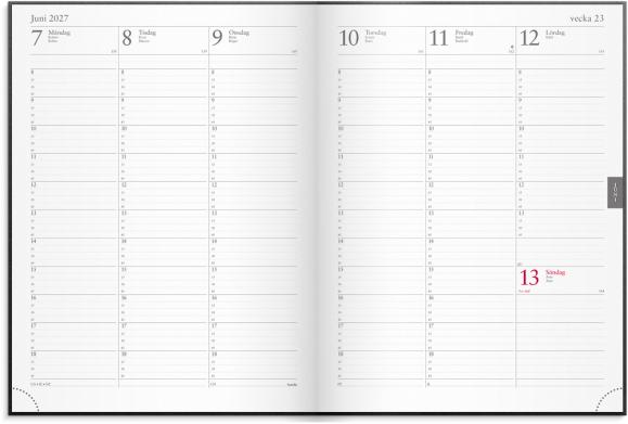  Kalender 2026 Veckojournal refill