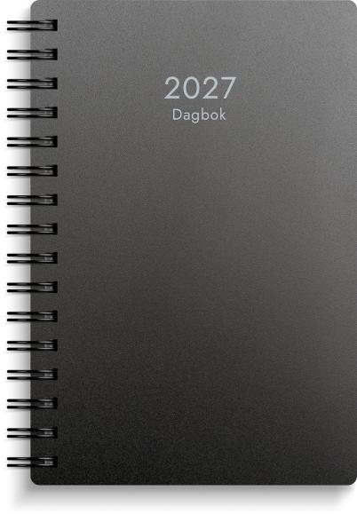  Dagbok 2027 svart PP-plast