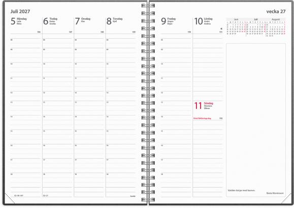  Kalender 2027 Business A5 refill