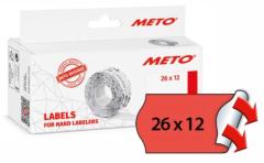  Prisetikett Meto 26x12mm fluorr&ouml;d