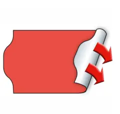  Prisetikett Meto 26x12mm fluorr&ouml;d