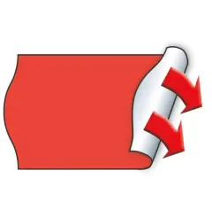  Prisetikett Meto 32x19mm fluorr&ouml;d