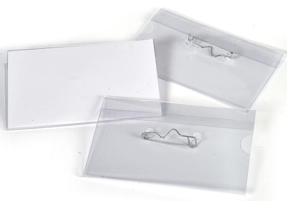  Namnskylt/Kongressmärke med nål (HxB): 50x90mm