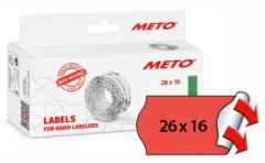  Prisetikett Meto 26x16mm fluorr&ouml;d