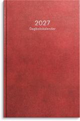  Dagbokskalender 2027 r&ouml;tt konstl&auml;der
