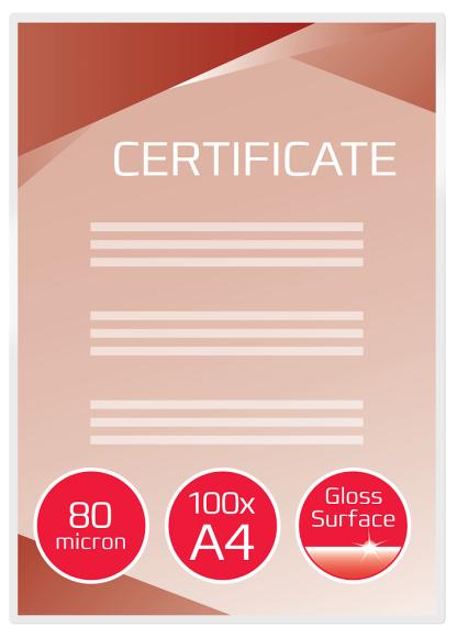  Lamineringsficka GBC A4 080mic klar 100-pack