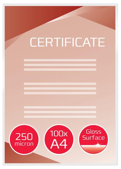  Lamineringsficka GBC A4 250mic klar 100-pack