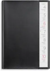  Stor Veckokalender 2027 svart konstl&auml;der