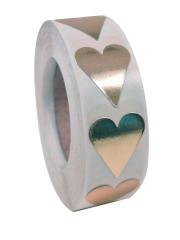  Etikett Hjärta guld 19x24mm