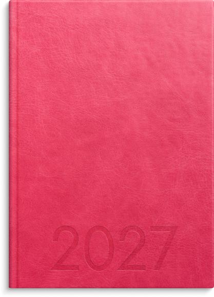  Kalender 2027 Weekly A5 rosa konstläder
