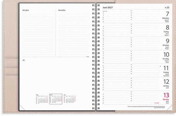  Kalender 2027 Diplomat beige konstläder