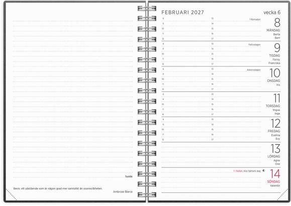  Liten Veckokalender 2027 refill