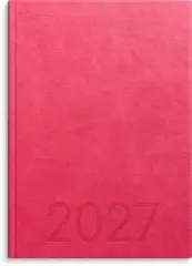  Kalender 2027 Weekly A5 rosa konstl&auml;der