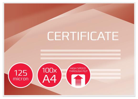  Lamineringsficka GBC A4 High-speed 125mic klar 100-pack