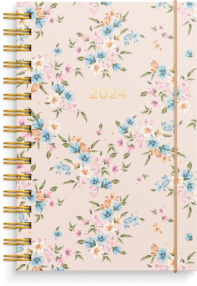  Kalender 2024 Dagbok Story blomma