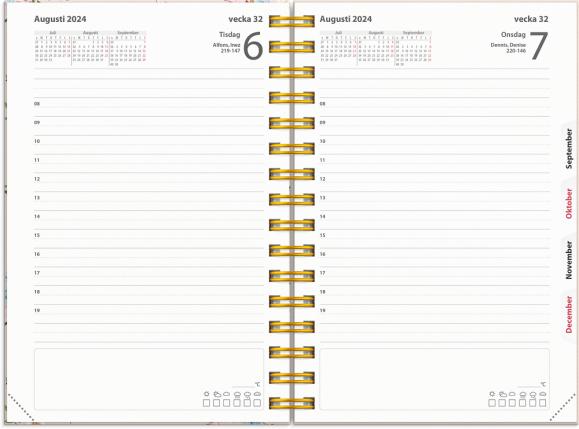  Kalender 2024 Dagbok Story blomma