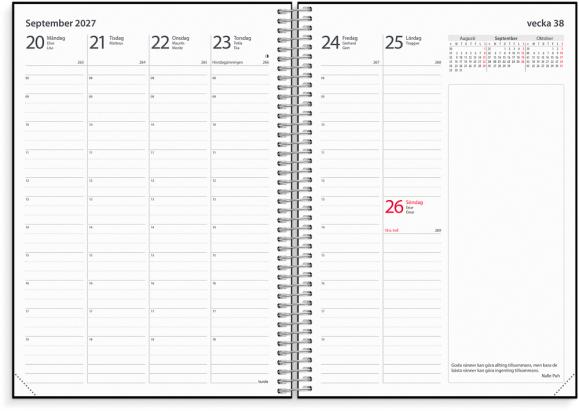  Kalender 2026 Noteringskalendern refill