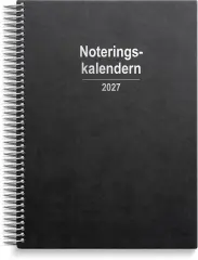  Noteringskalendern 2027 svart konstl&auml;der